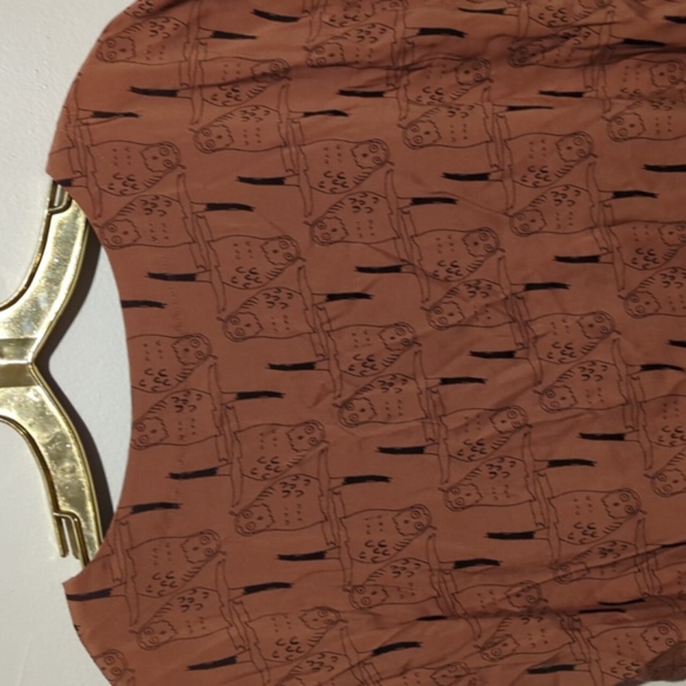 Whimsical Owl print Pou‎ dou dou dress medium - Picture 9 of 9